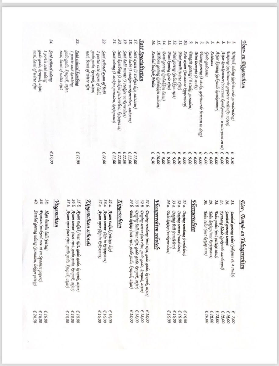Menu Indonesisch Restaurant Mulia-4