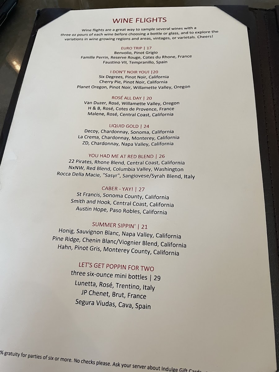 Menu Indulge Bistro & Wine Bar-7