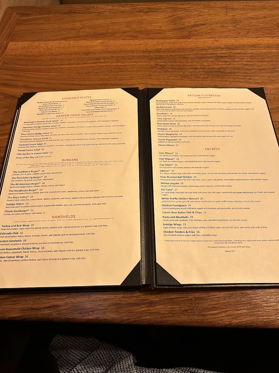 Menu Indulge Bistro & Wine Bar-9