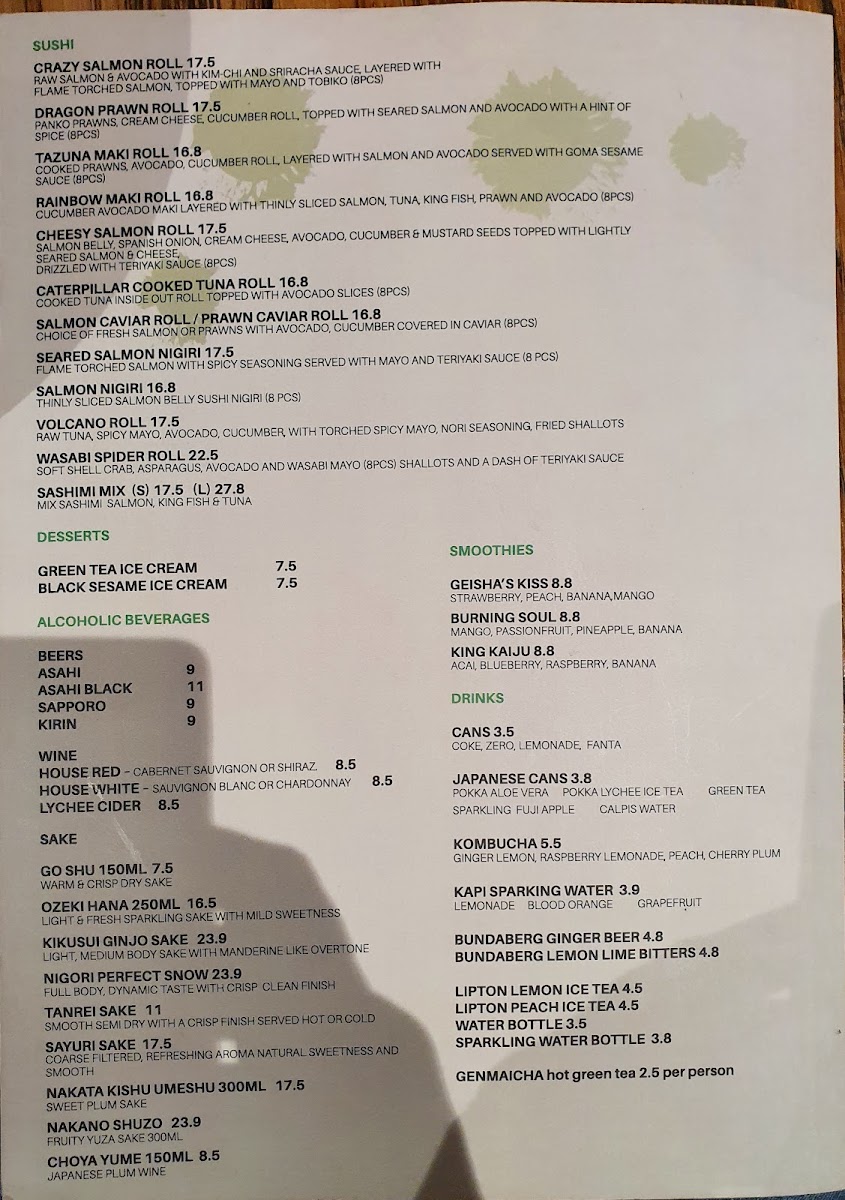 Menu Infinite Wasabi-3
