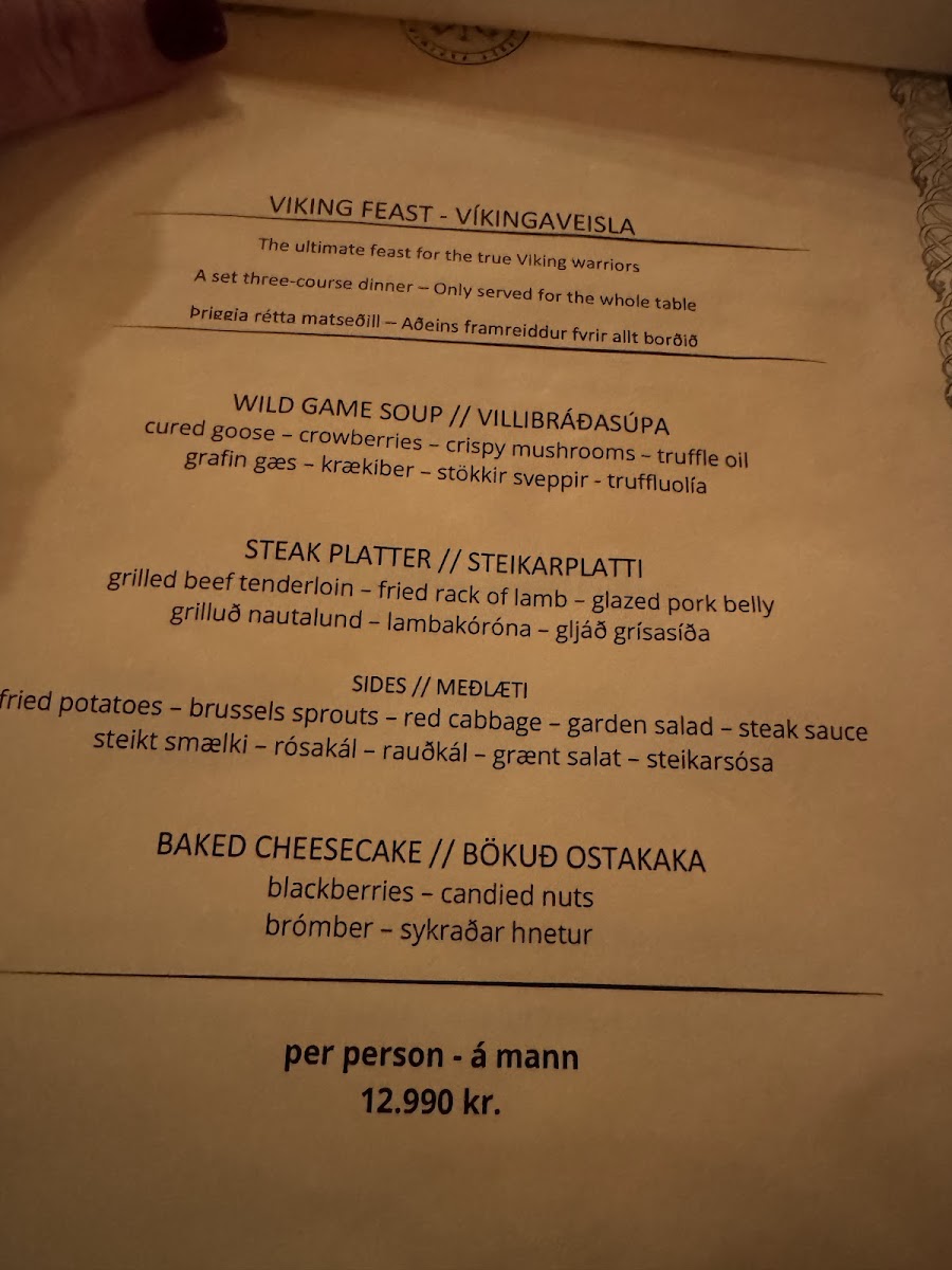 Menu Ingolfsskali Viking Restaurant-10