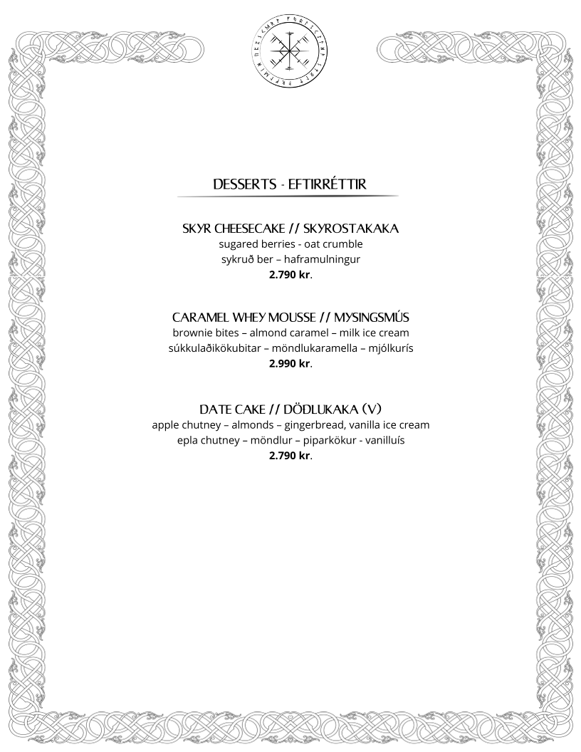Menu Ingolfsskali Viking Restaurant-6