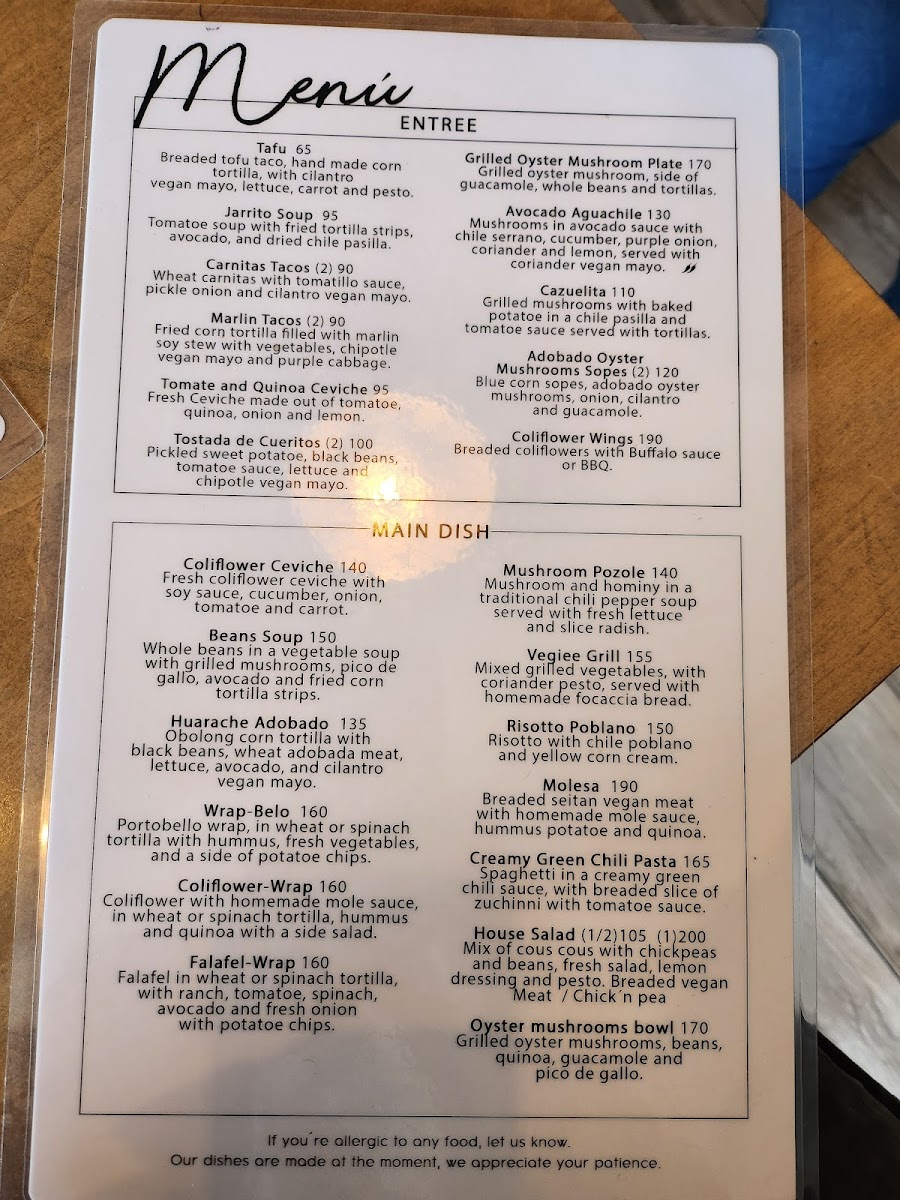 Menu Inspiración 9-3