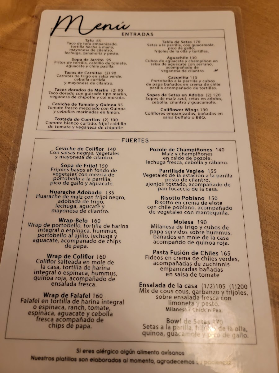 Menu Inspiración 9-4