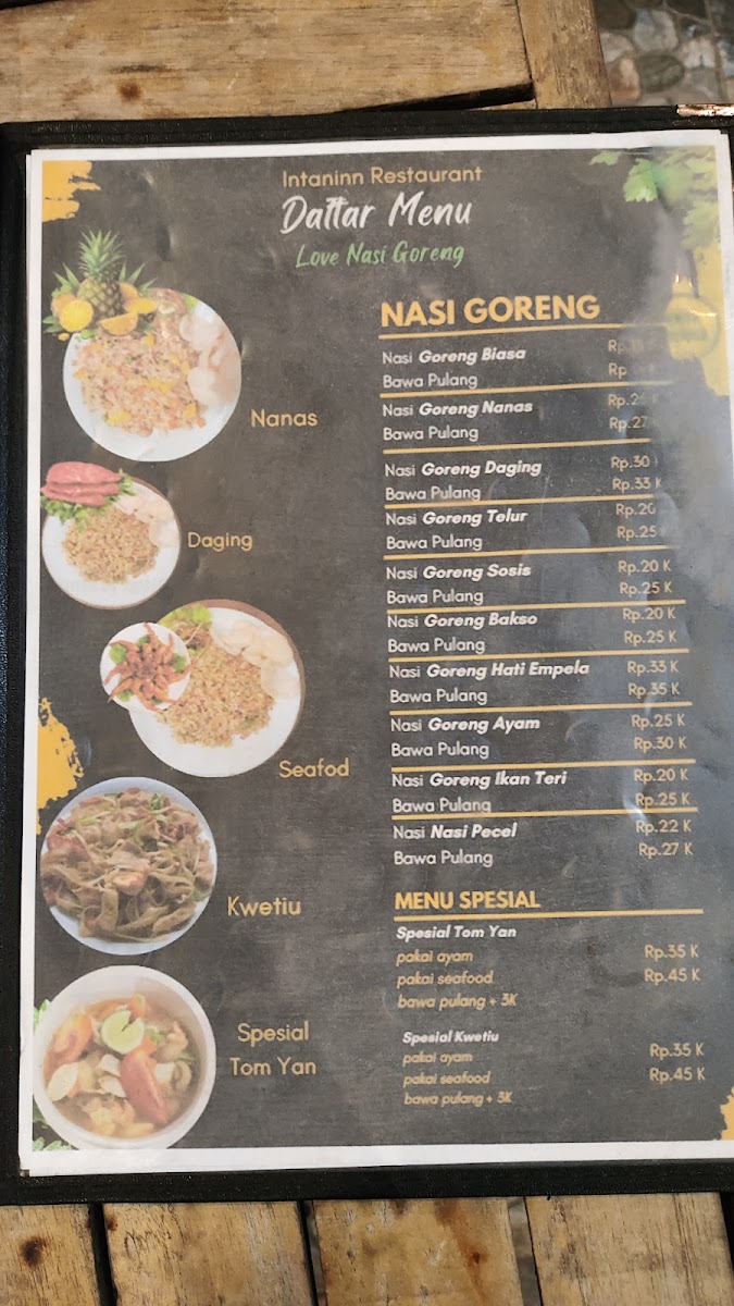 Menu Intan Inn Food & Room-1