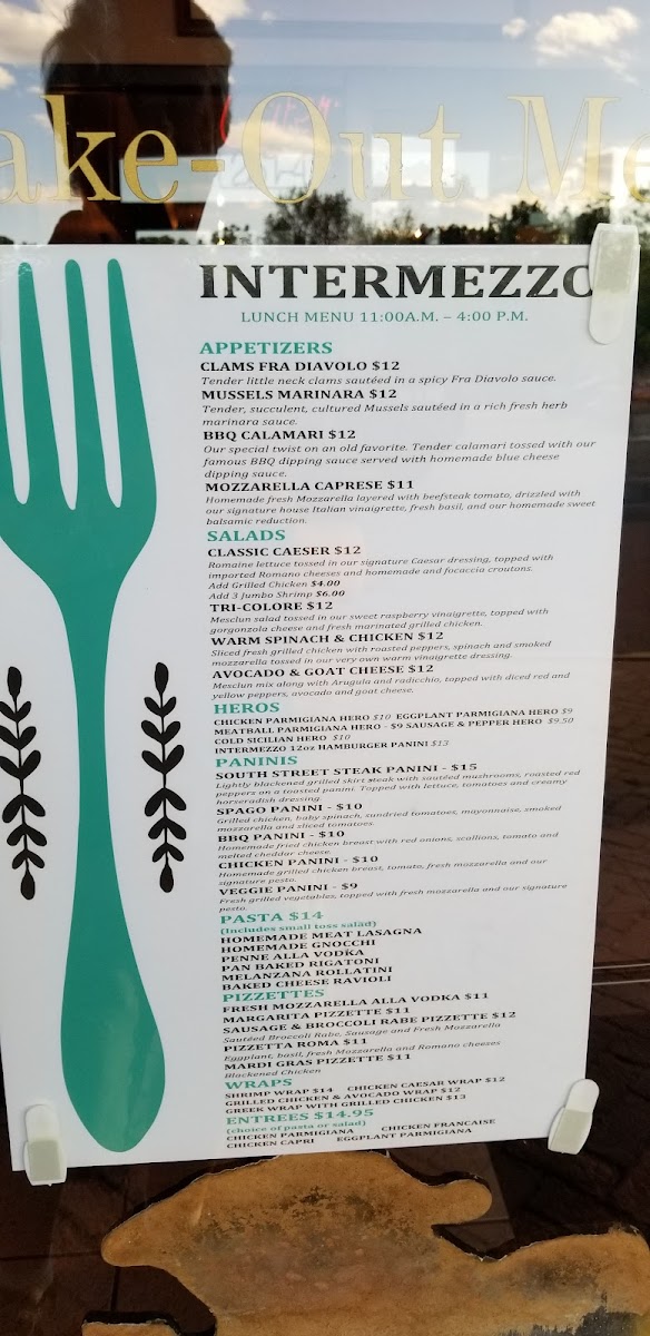 Menu Intermezzo Trattoria & Wine Bar-1