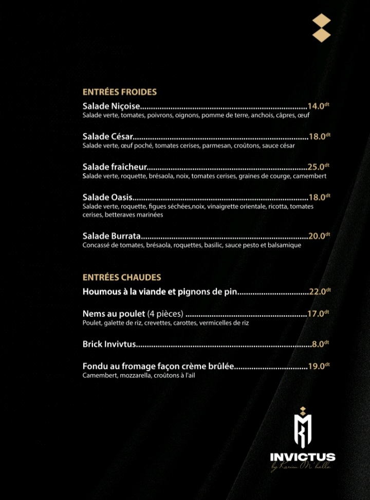 Menu Invictus Restaurant-1