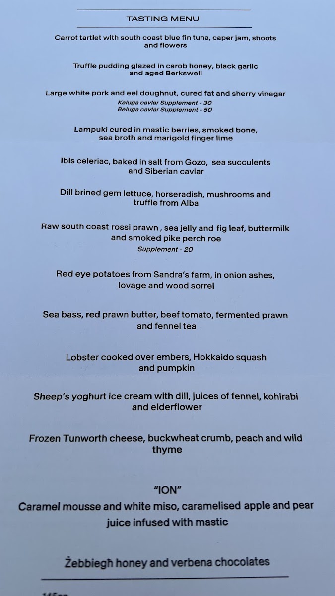 Menu Ion Harbour By Simon Rogan-10