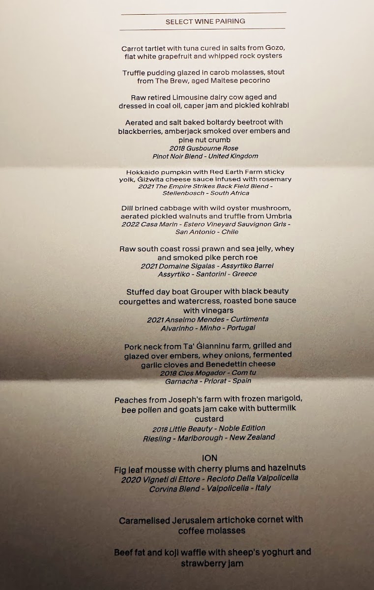 Menu Ion Harbour By Simon Rogan-6