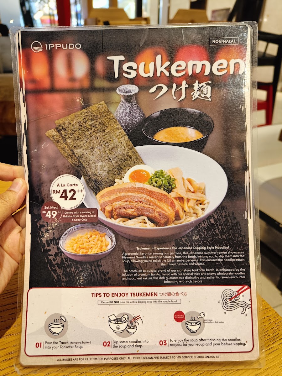 Menu Ippudo • Pavilion Kl-1