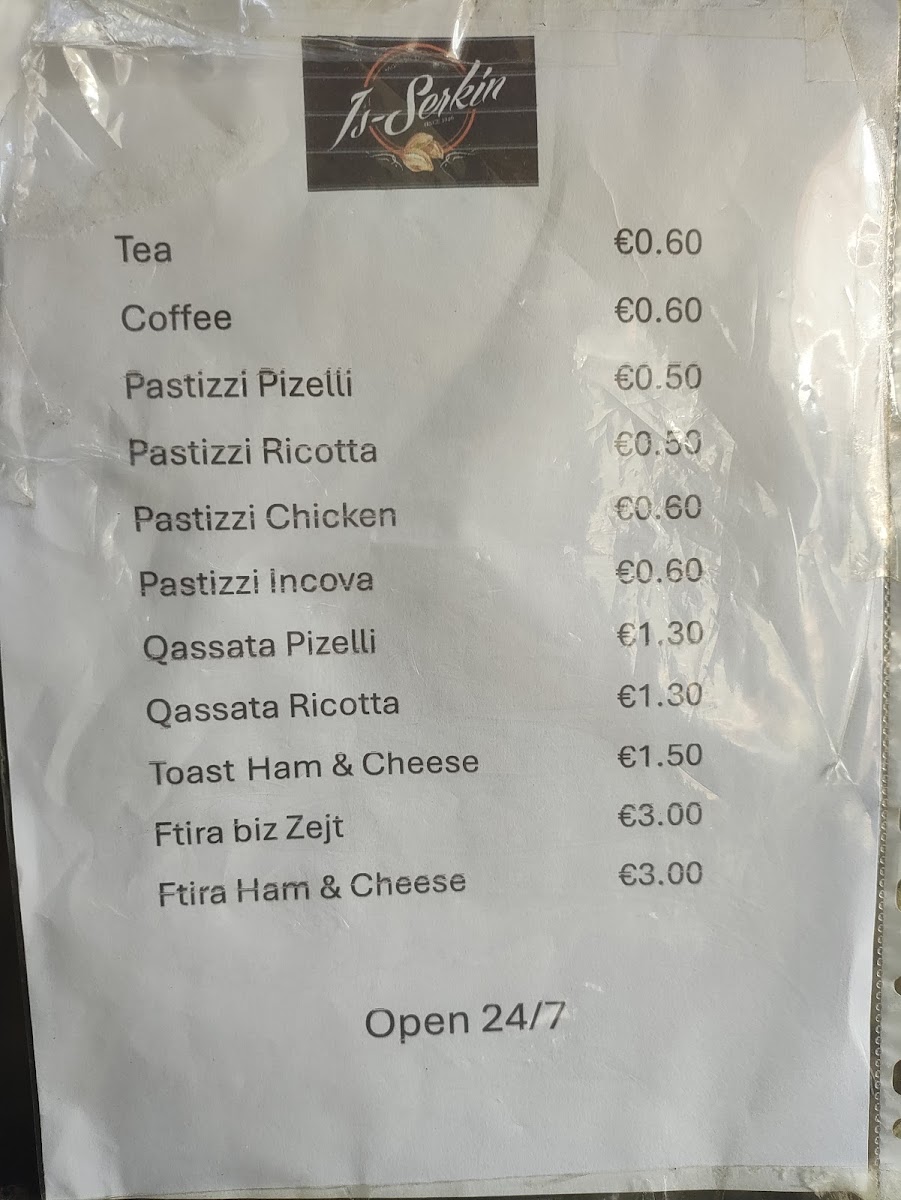 Menu Is-Serkin - Crystal Palace Bar-1