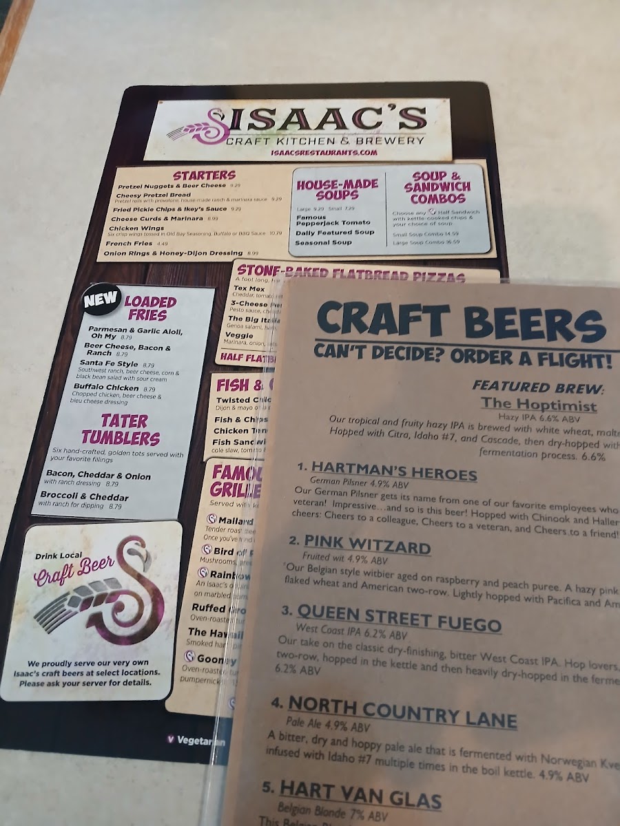 Menu Isaac's Craft Kitchen & Brewery - Wyomissing-4