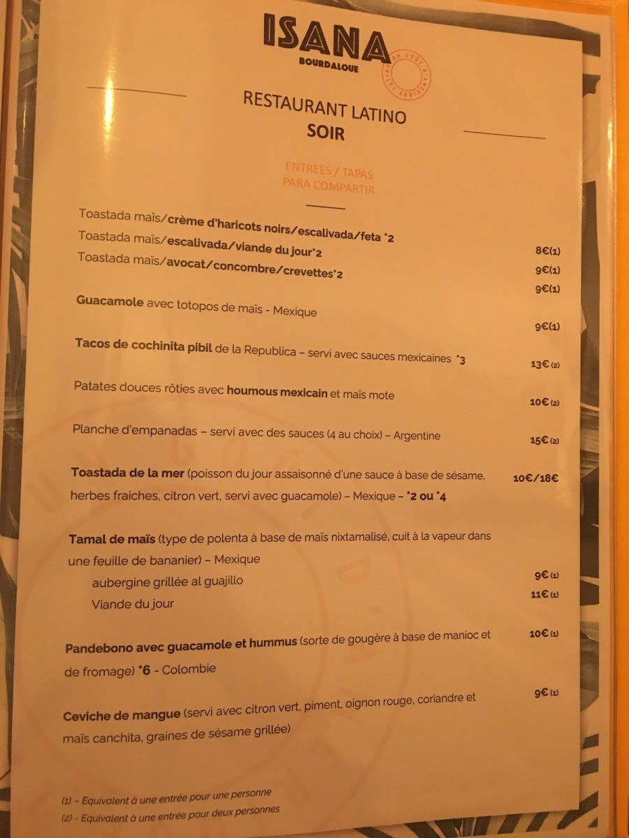 Menu Isana Paris-3