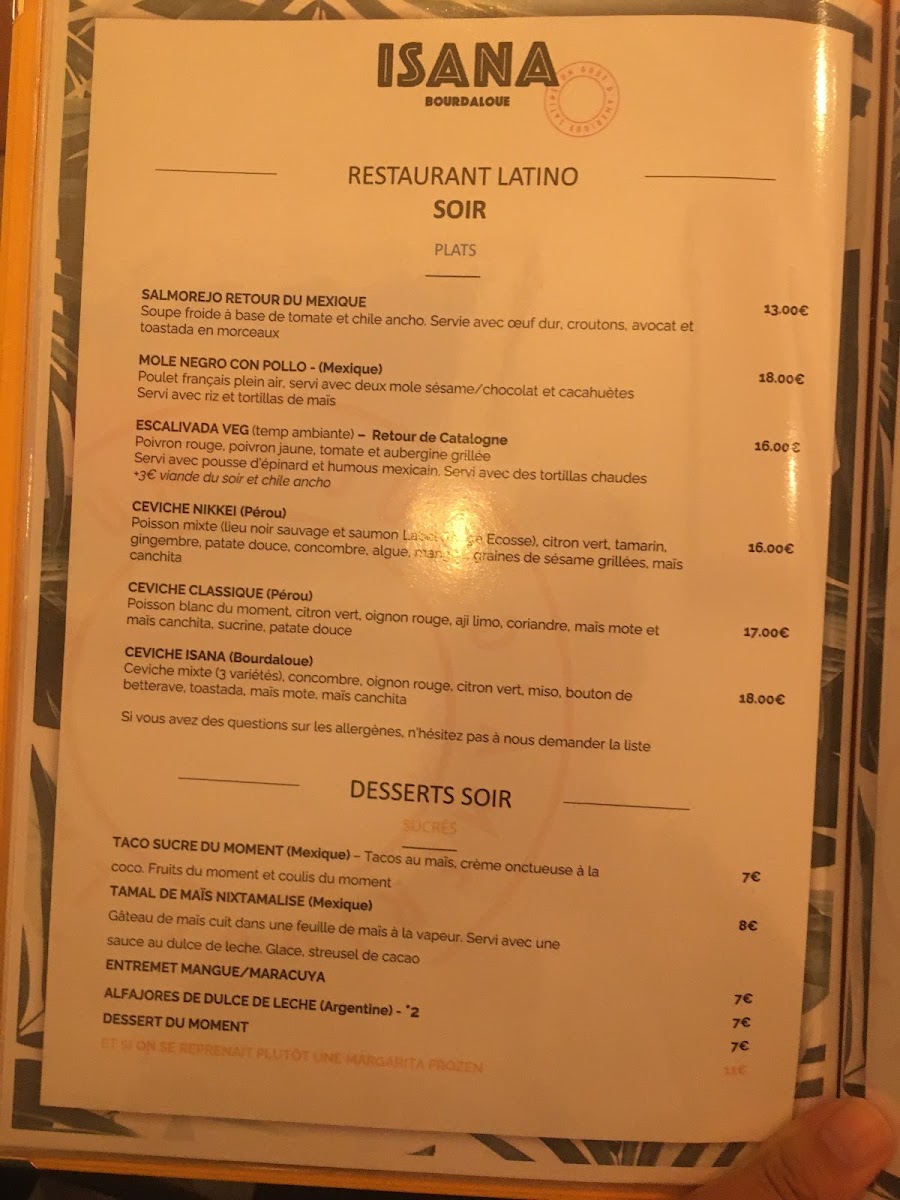 Menu Isana Paris-4