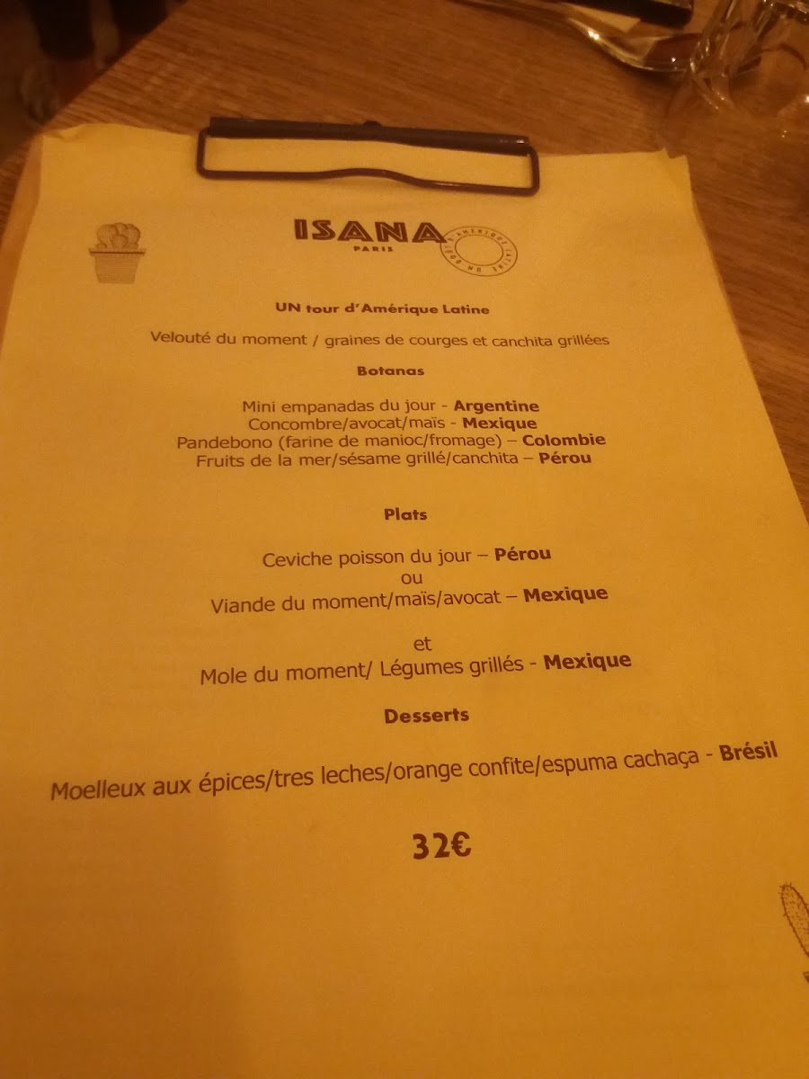 Menu Isana Paris-9