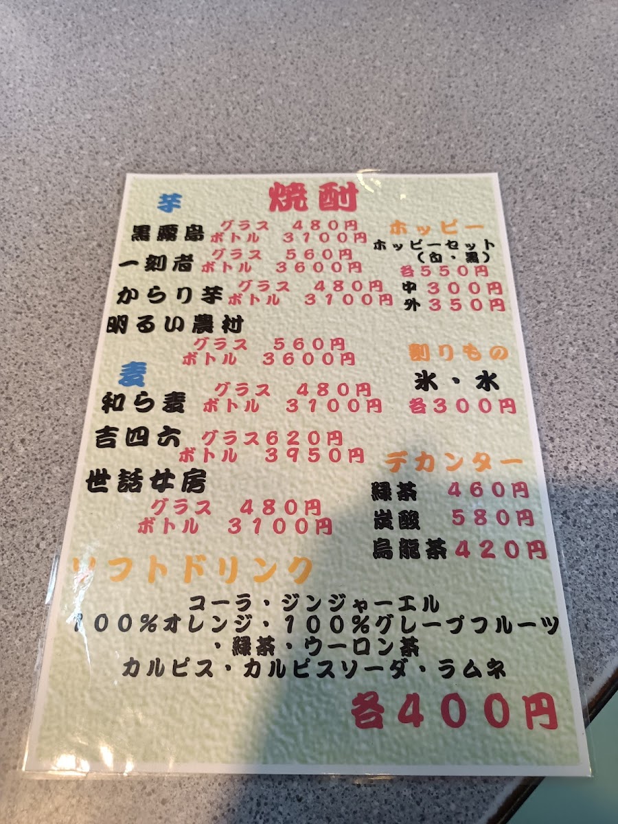 Menu Iseya-7