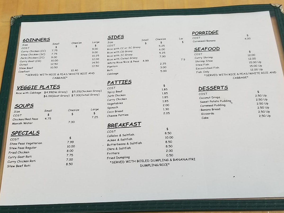 Menu Island Quizine And Grill Llc-2