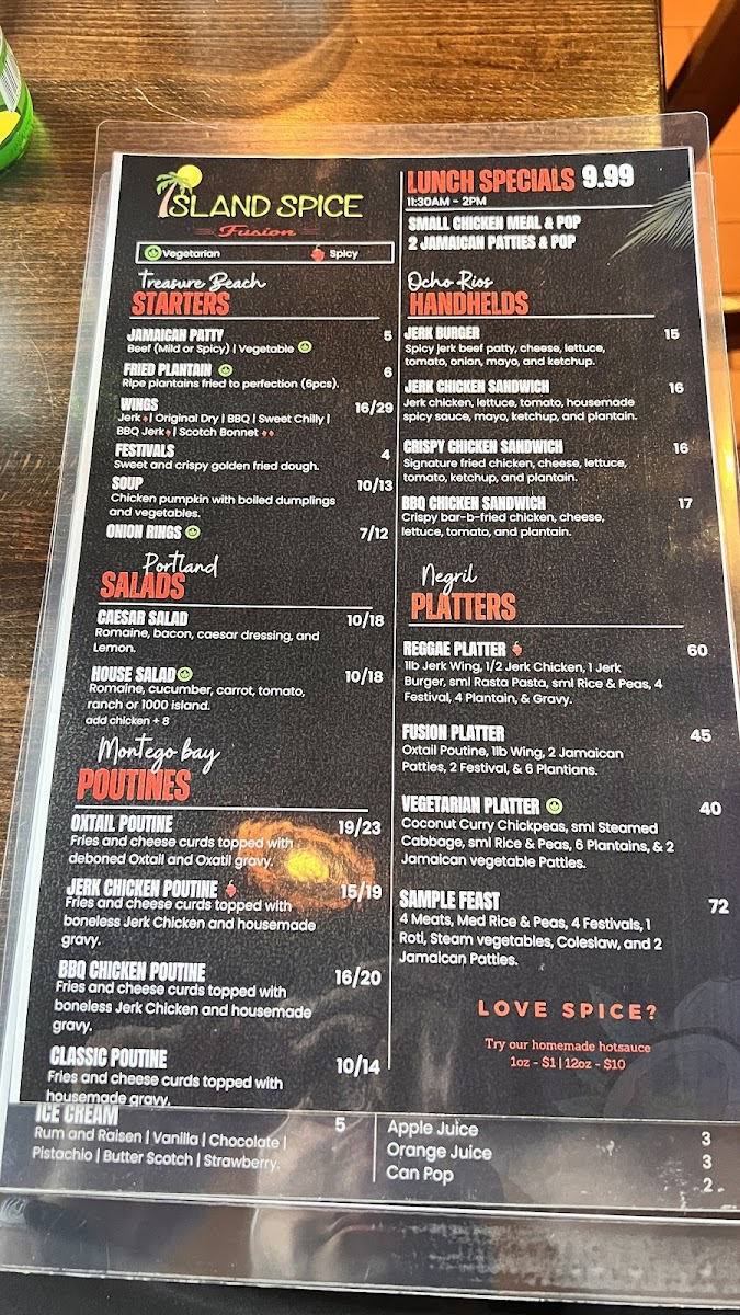 Menu Island Spice Fusion-3
