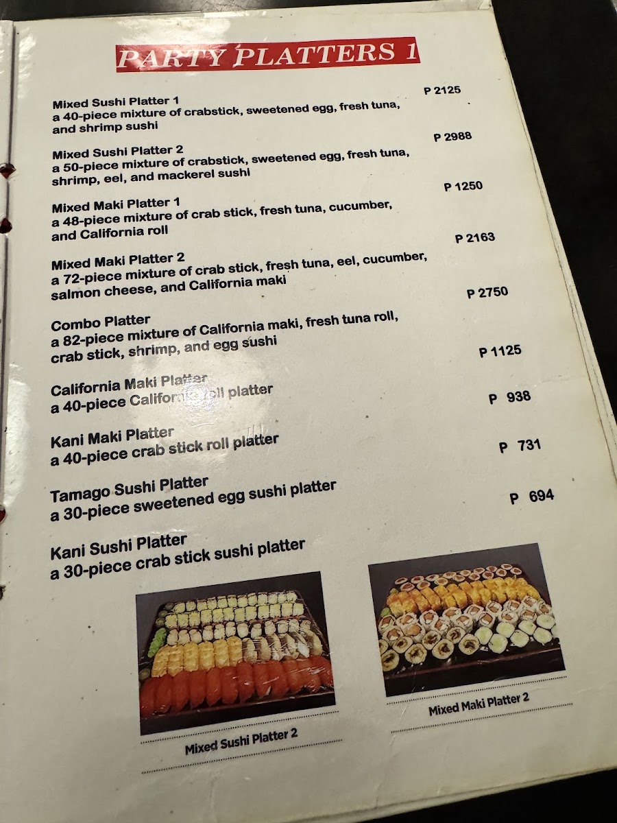 Menu Isshin-6