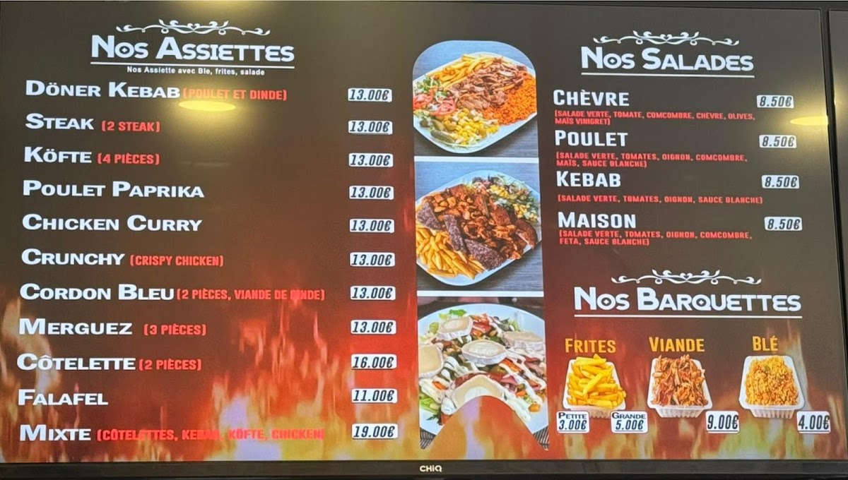 Menu Istanbul Kebab De La Poste-1