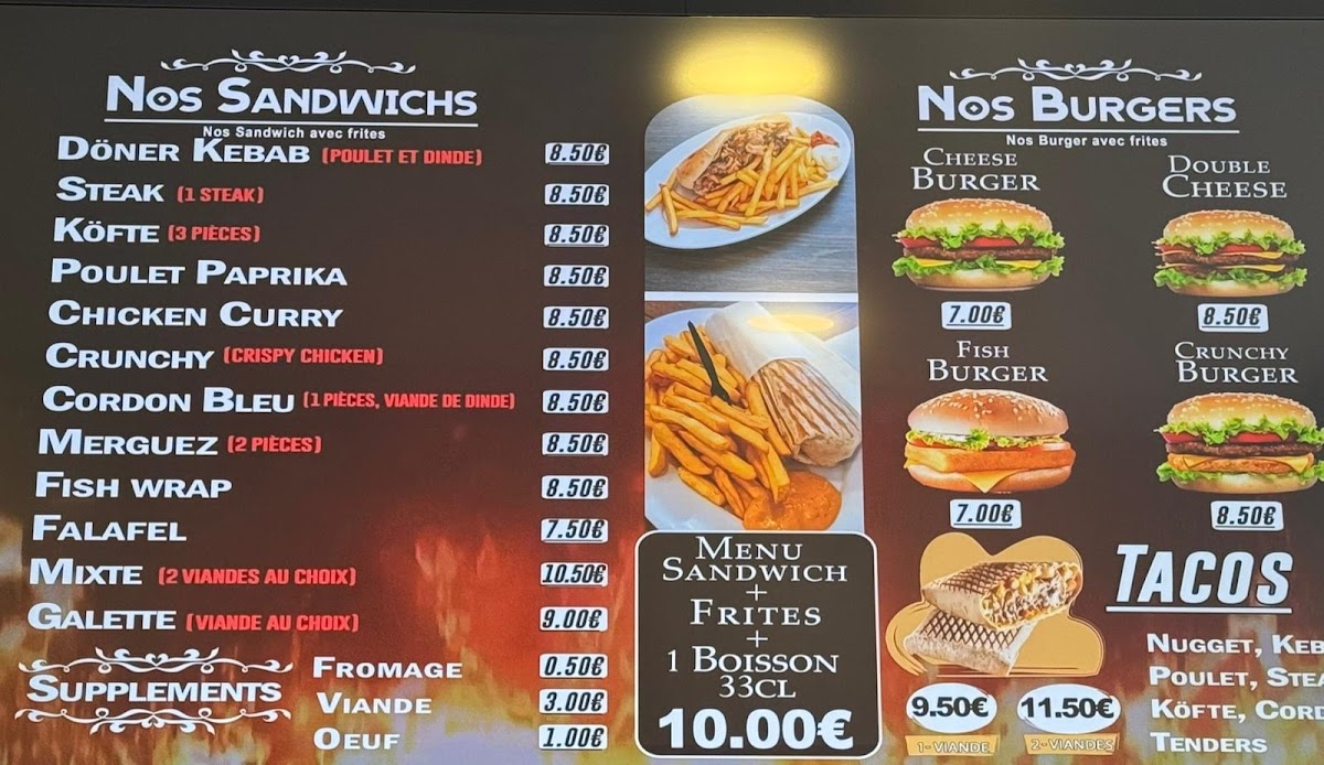 Menu Istanbul Kebab De La Poste-3