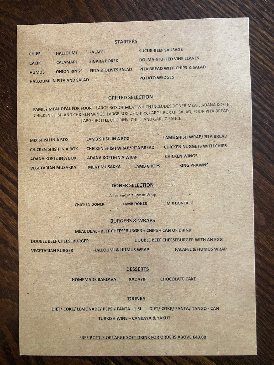 Menu Istanbul Meze & Grill Bar-6