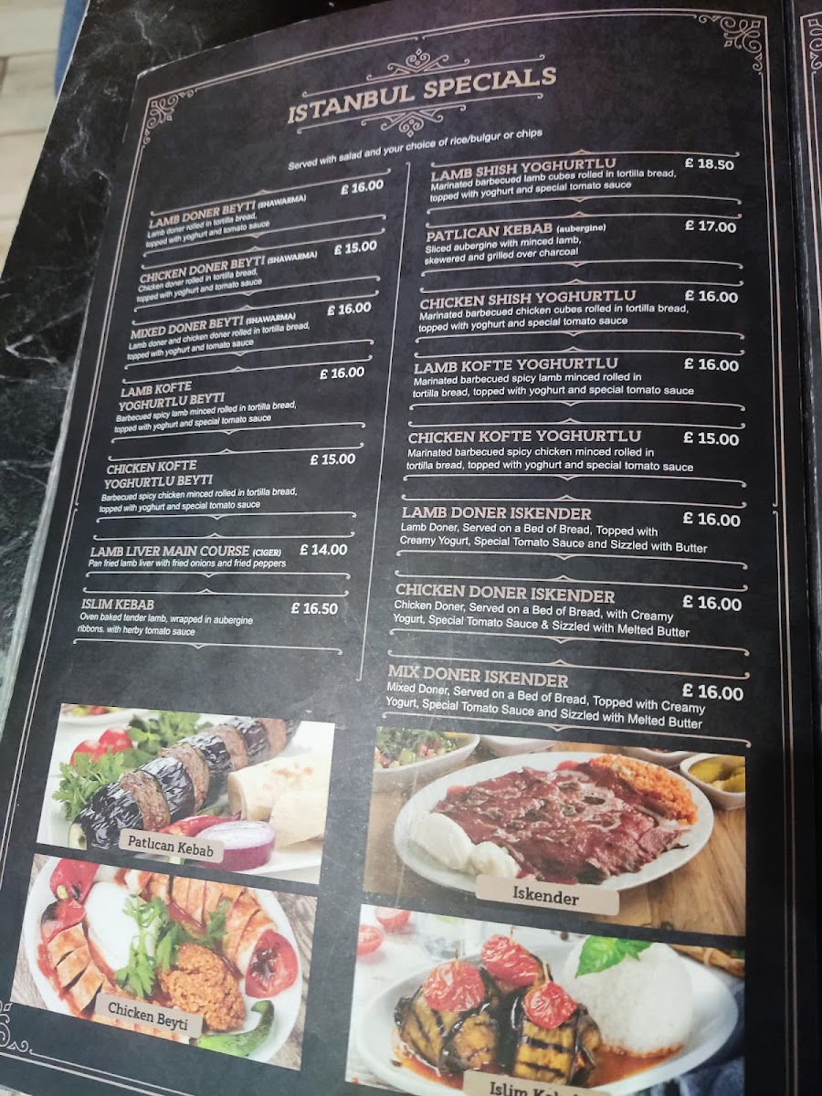 Menu Istanbul Restaurant Huddersfield-1