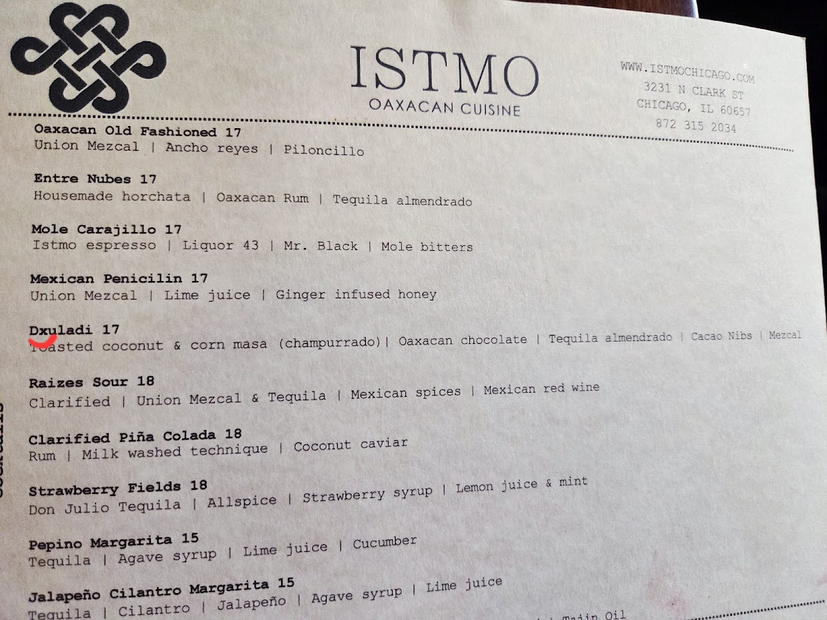 Menu Istmo Oaxacan Cuisine-10