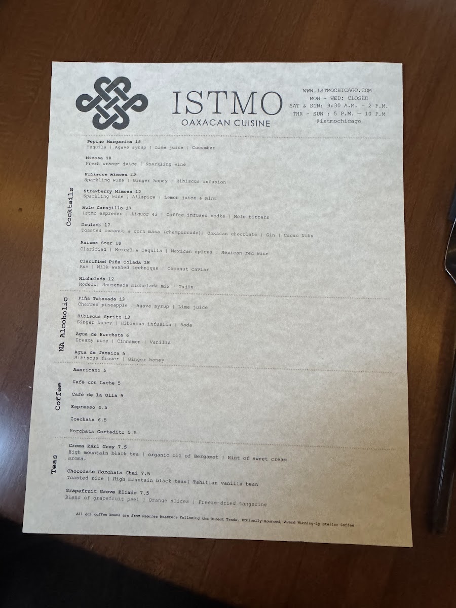 Menu Istmo Oaxacan Cuisine-6