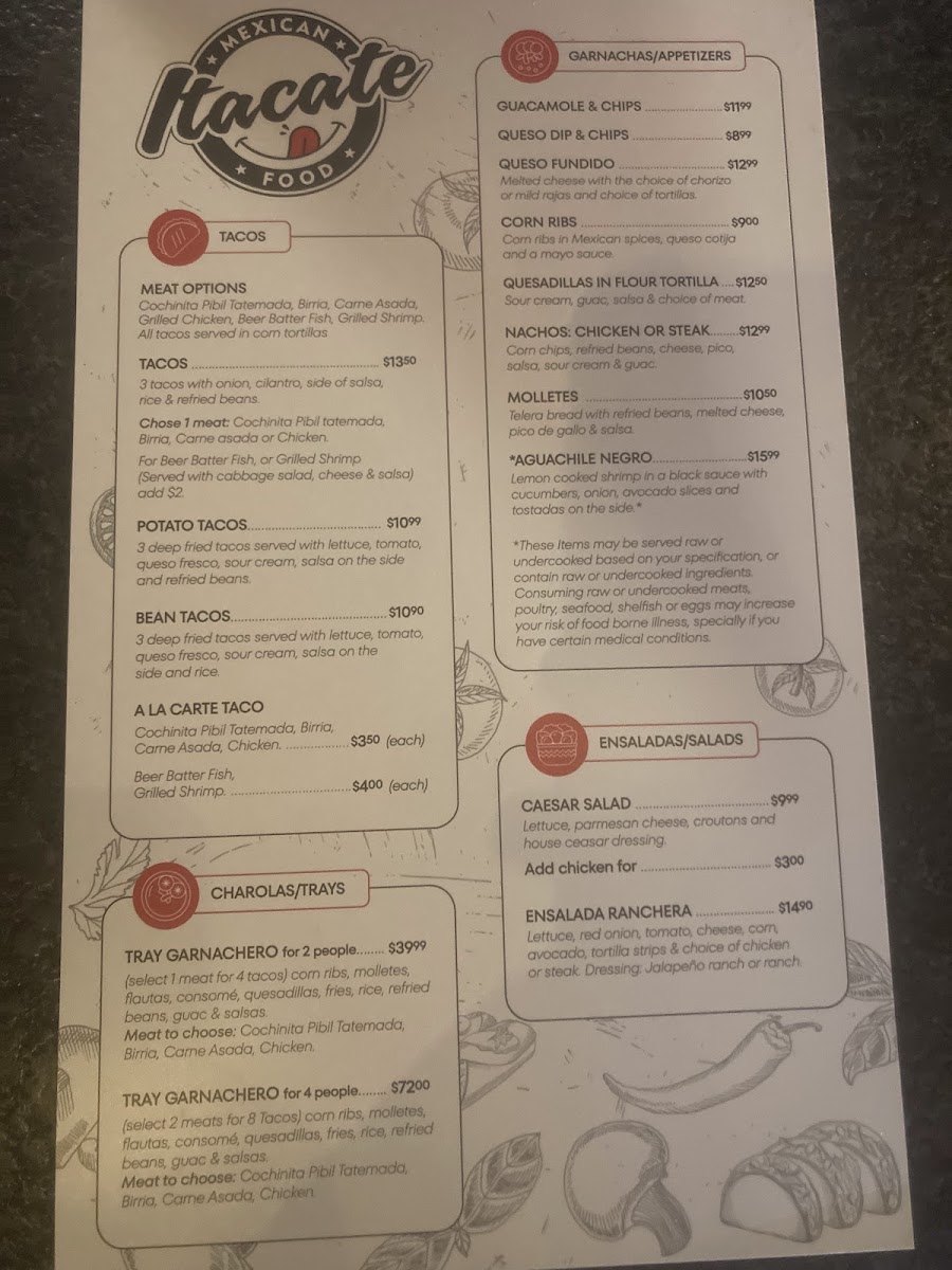 Menu Itacate Mexican Food-7
