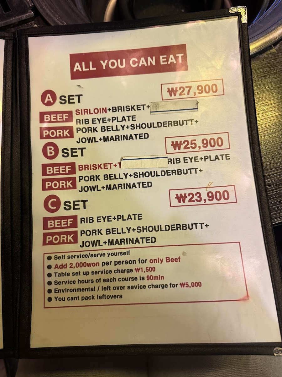 Menu Itaewon The Meat House-1
