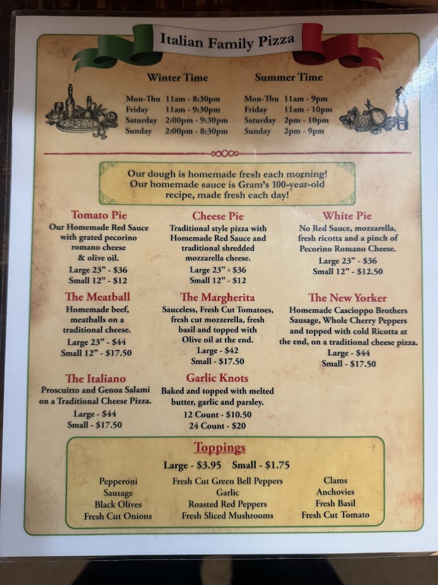 Menu Italian Family Pizza-10