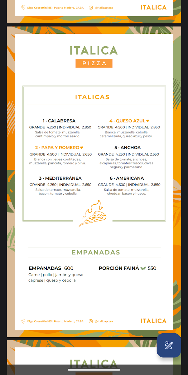 Menu Itálica Pizza Bar-1