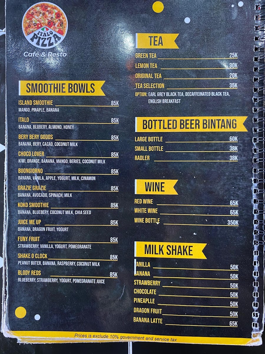 Menu Italo Pizza Cafe & Mart-1
