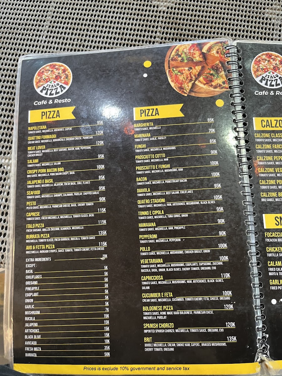 Menu Italo Pizza Cafe & Mart-10