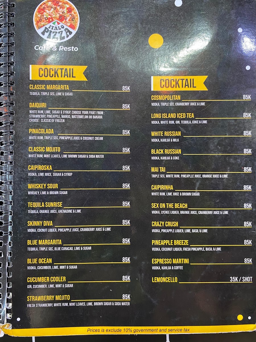 Menu Italo Pizza Cafe & Mart-2