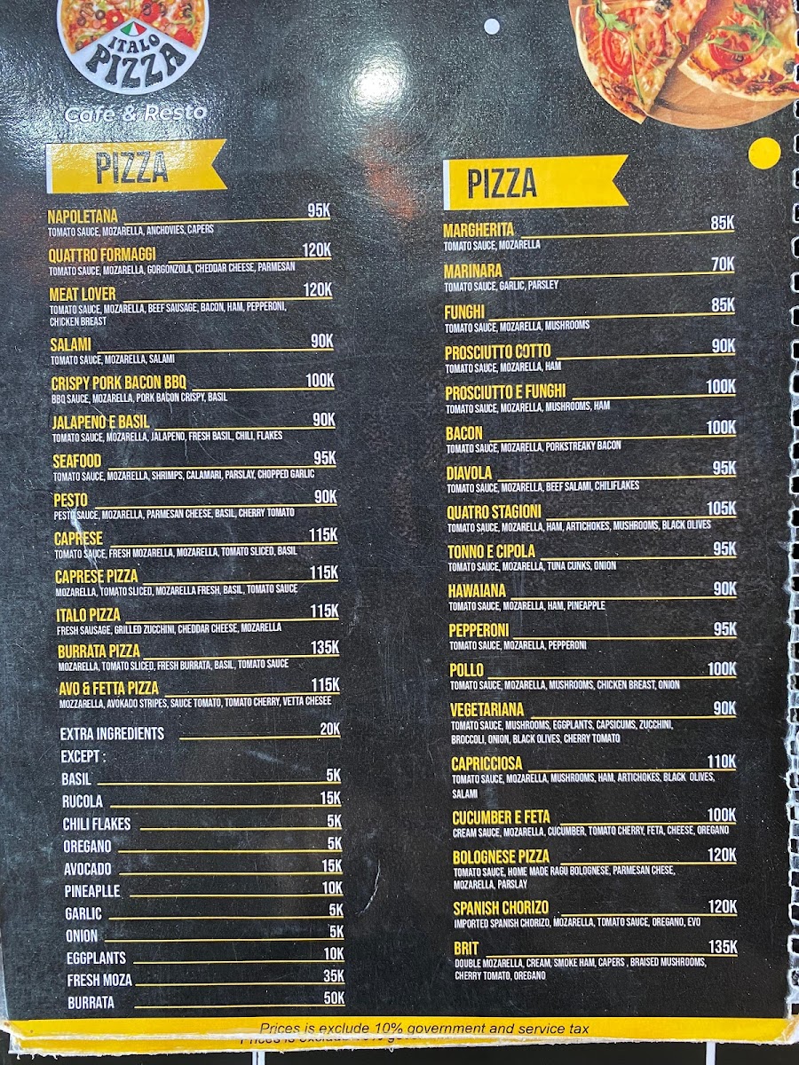 Menu Italo Pizza Cafe & Mart-4