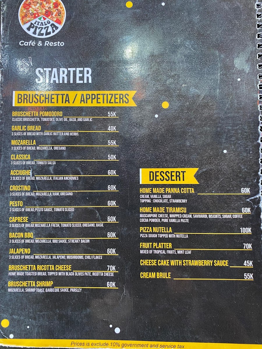 Menu Italo Pizza Cafe & Mart-7