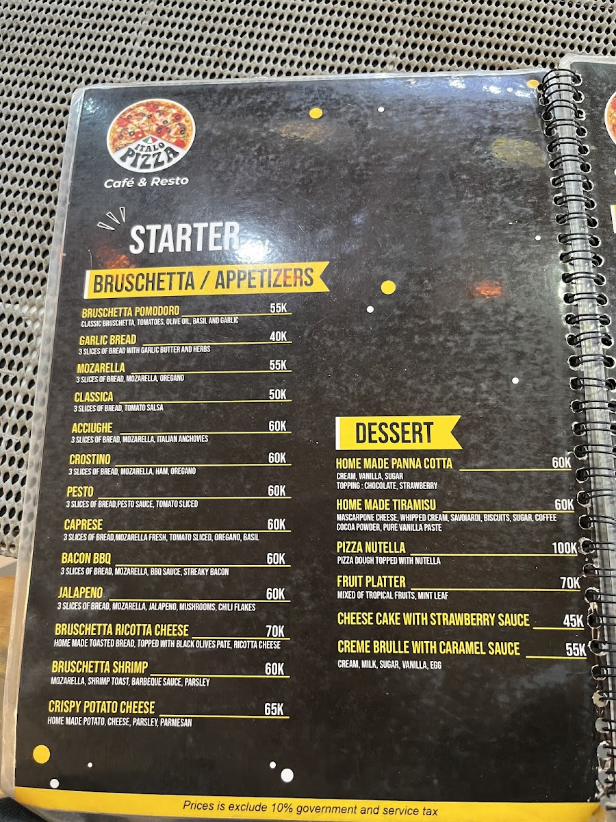 Menu Italo Pizza Cafe & Mart-8