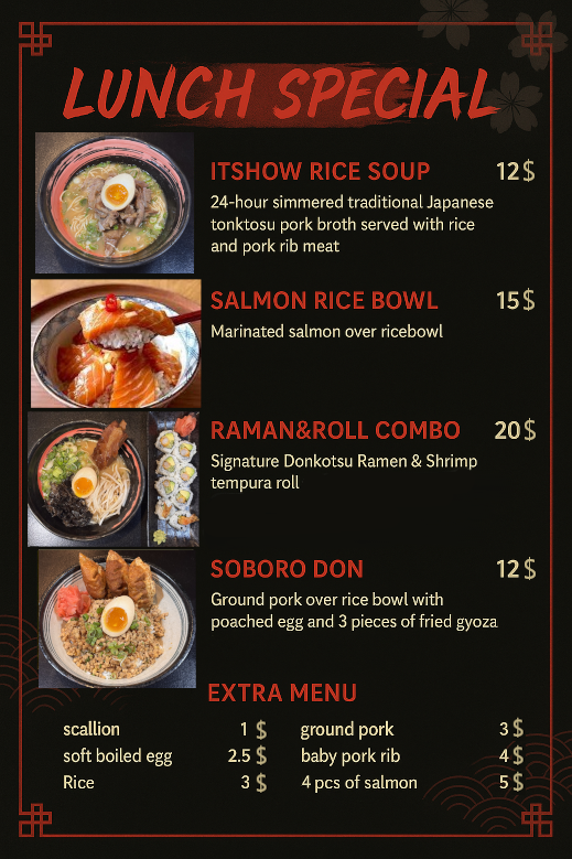 Menu Itshow Tendon & Ramen-1