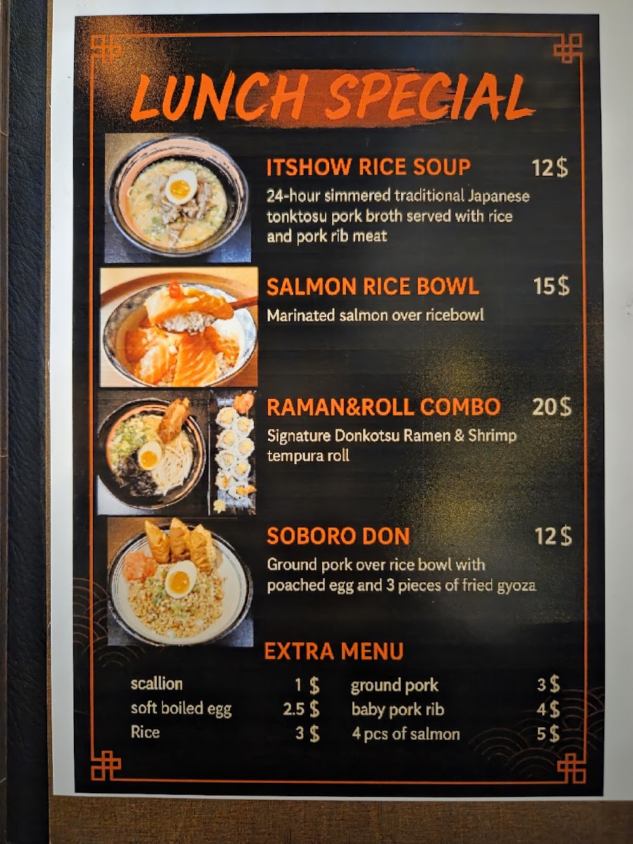 Menu Itshow Tendon & Ramen-9