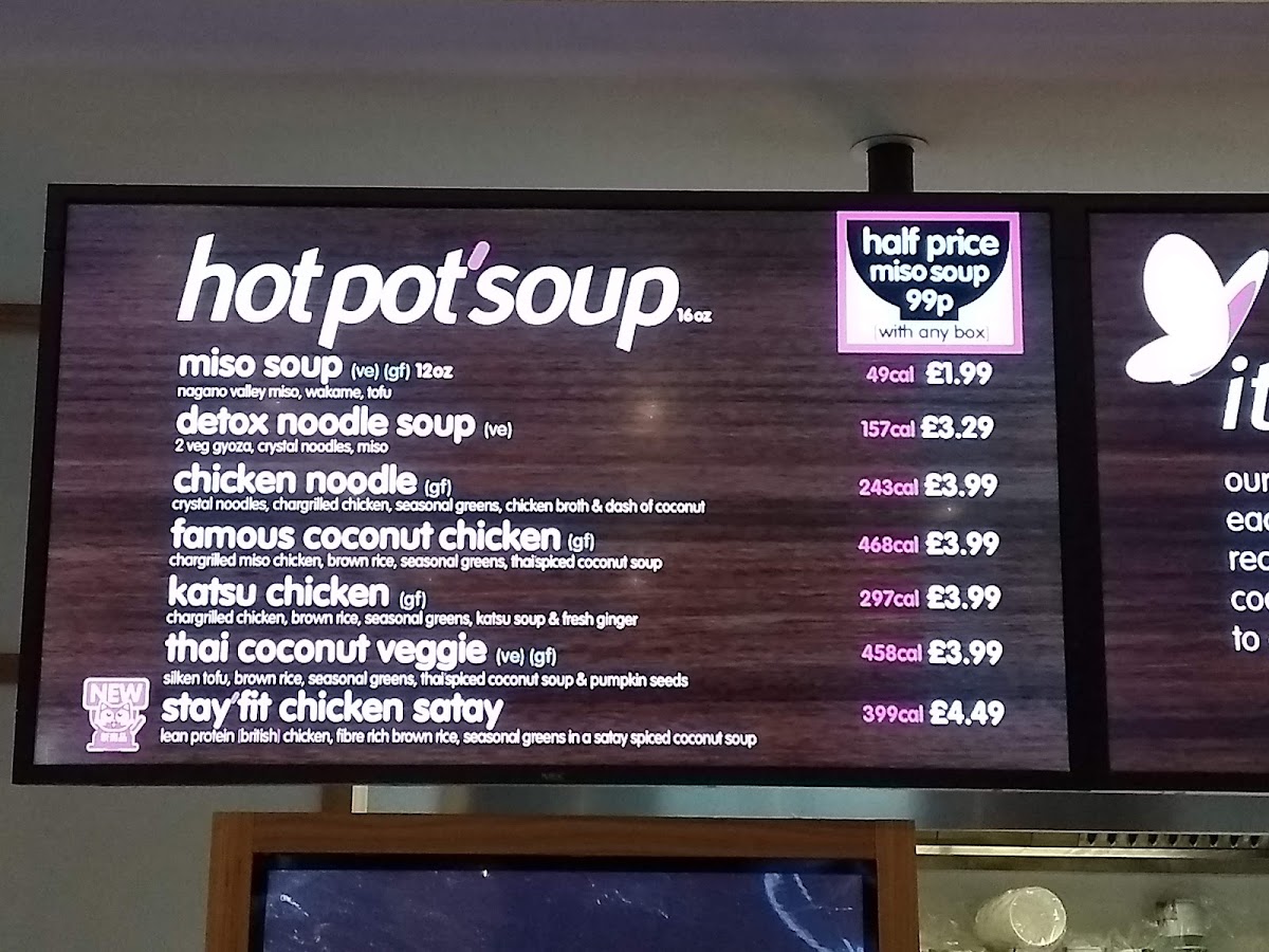 Menu Itsu - Queen Victoria St-1