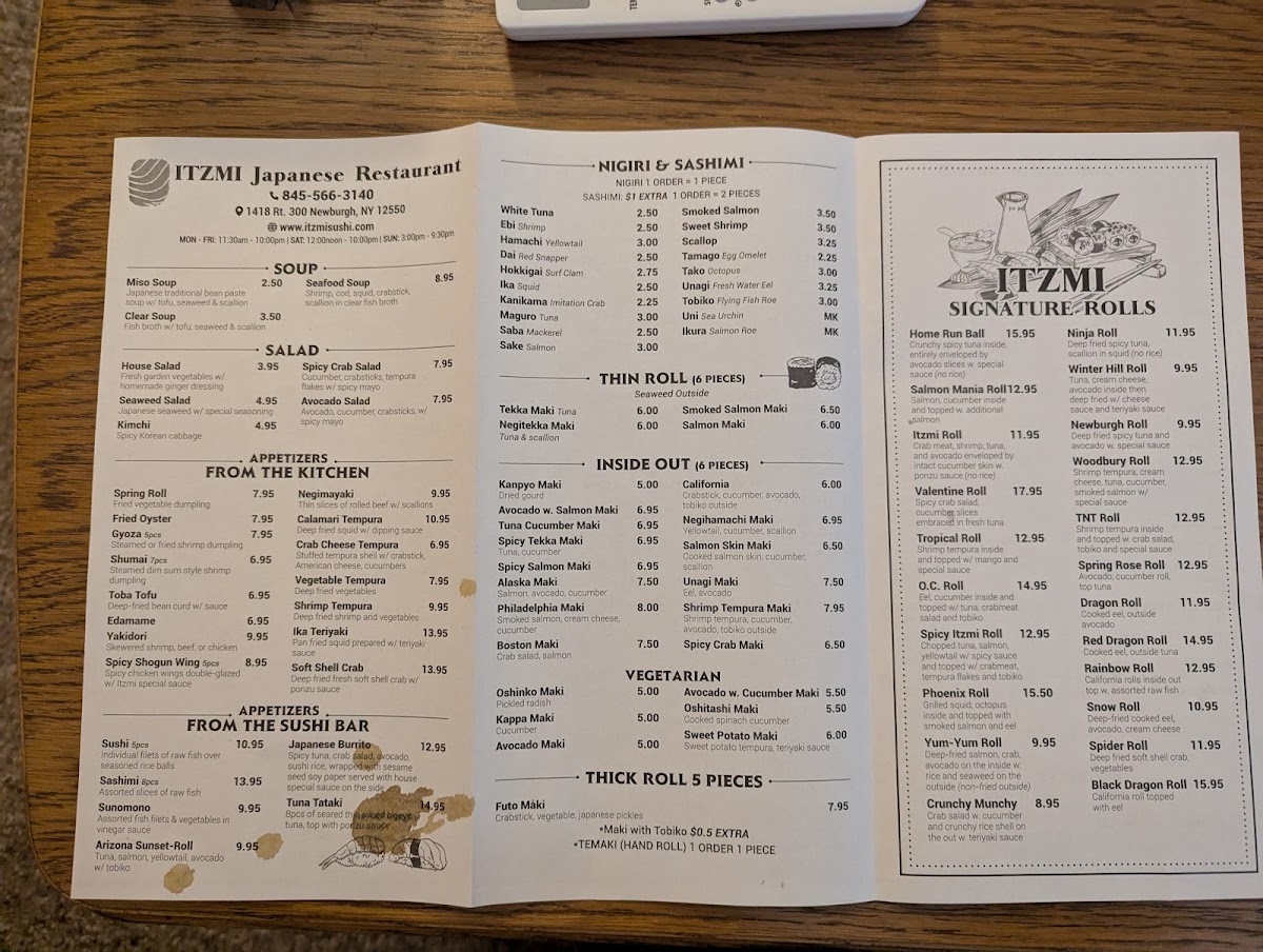 Menu Itzmi-5