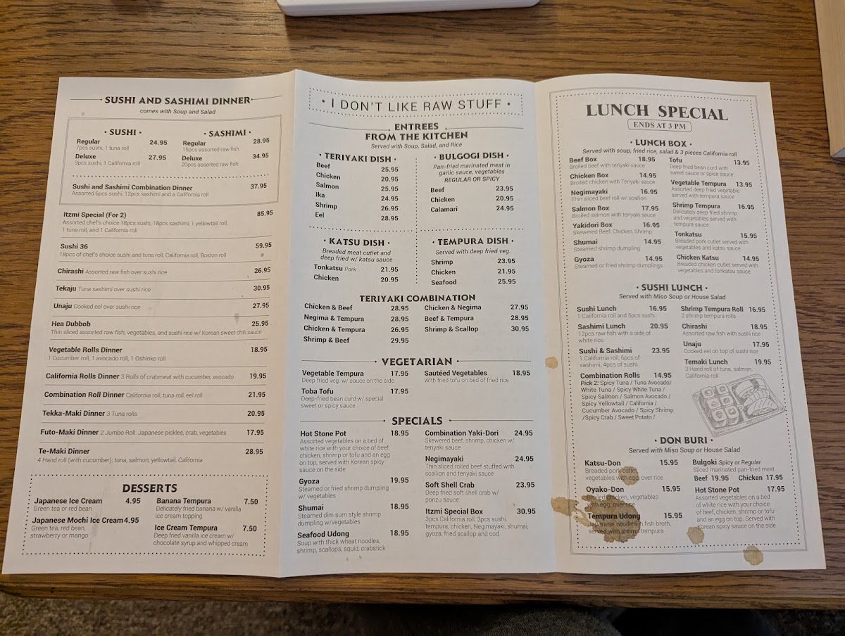 Menu Itzmi-9