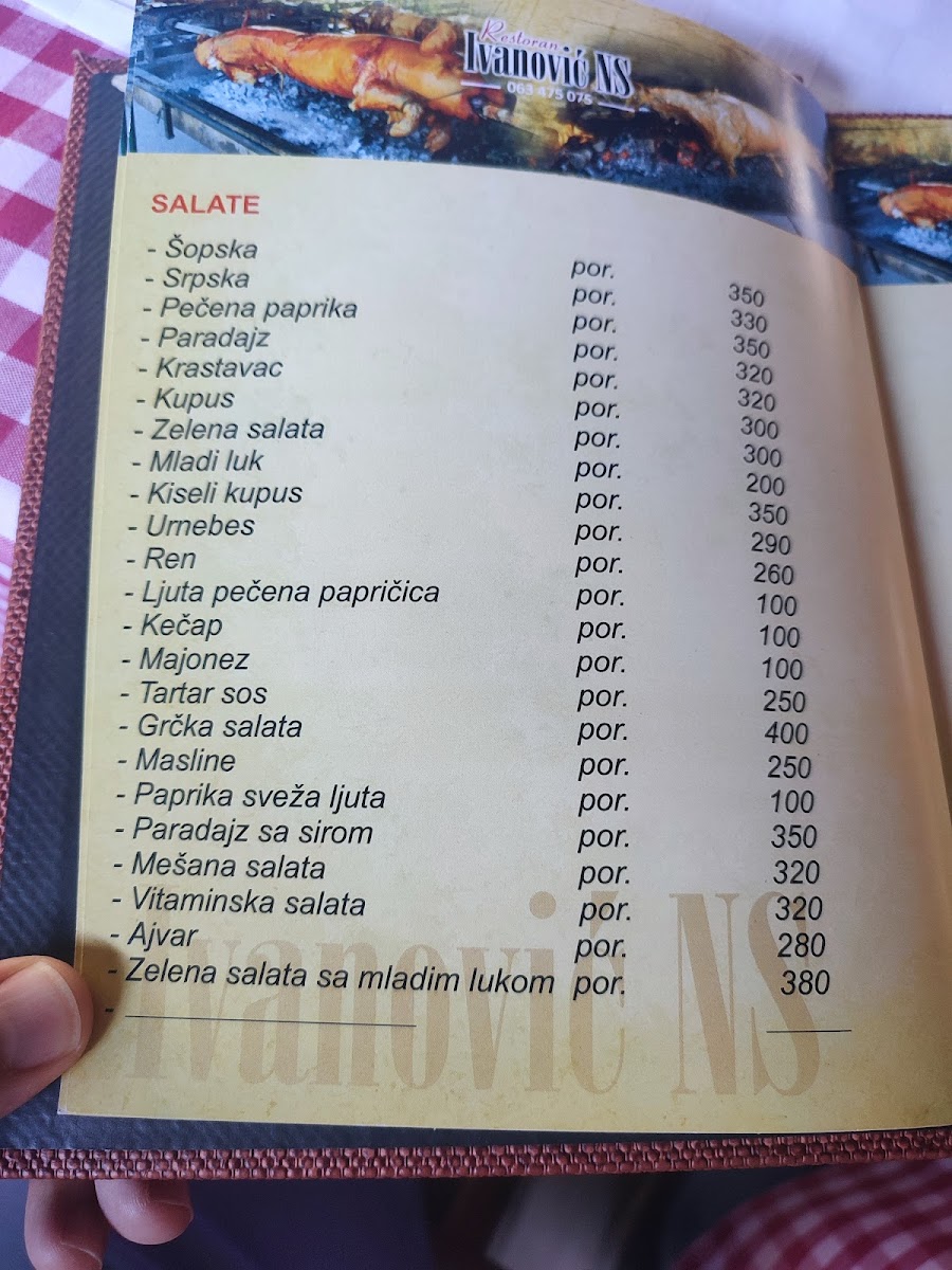 Menu Ivanovic Ns-1