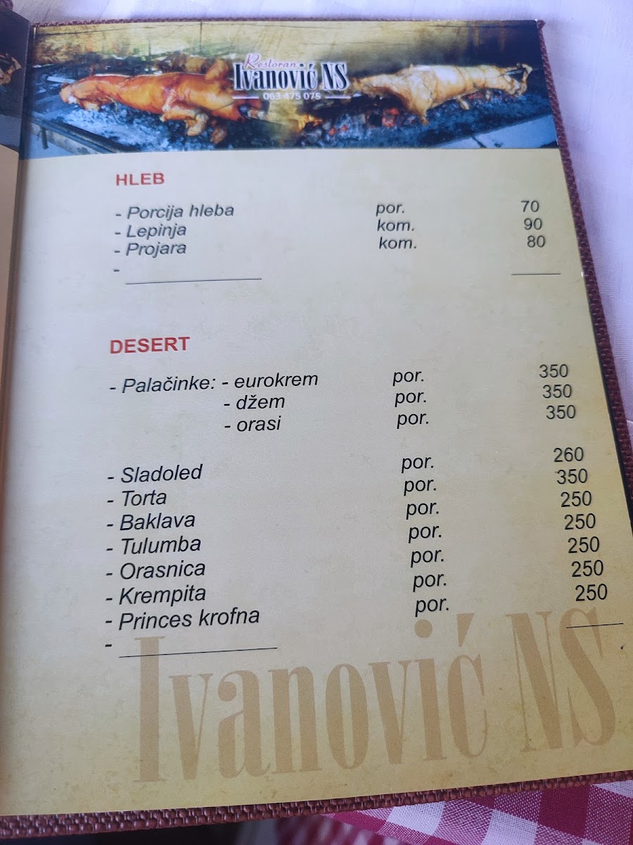 Menu Ivanovic Ns-2