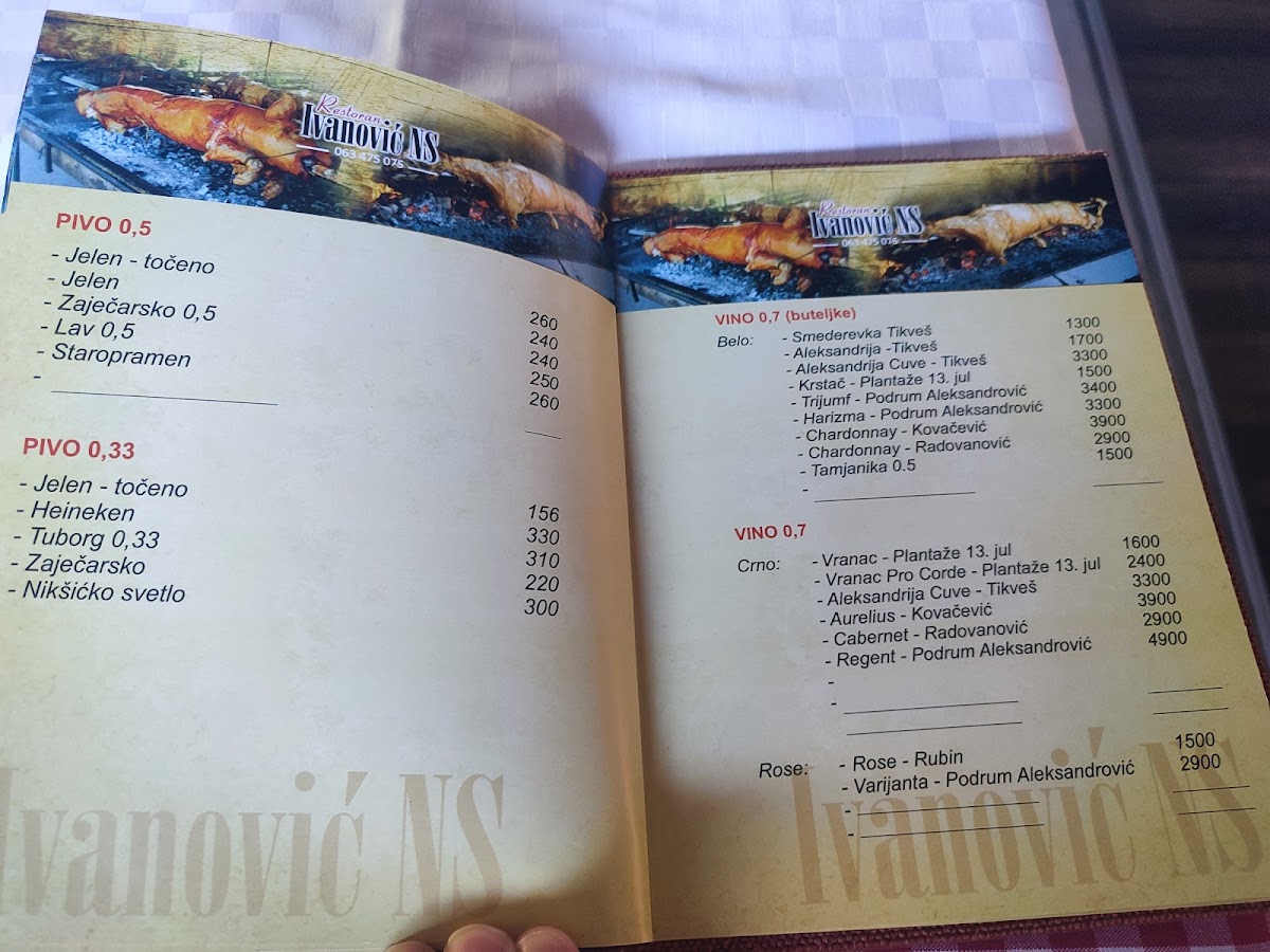 Menu Ivanovic Ns-4