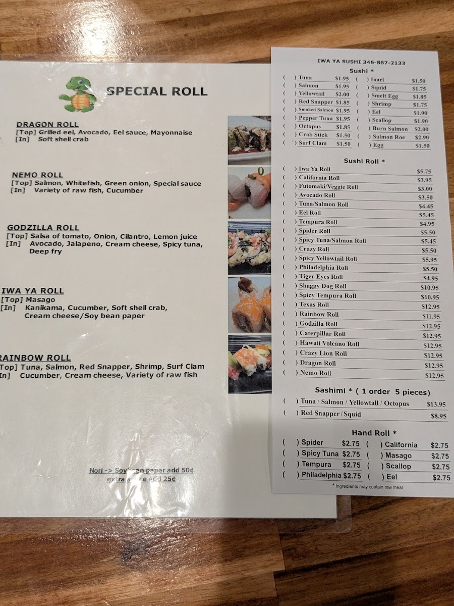 Menu Iwa Ya-8