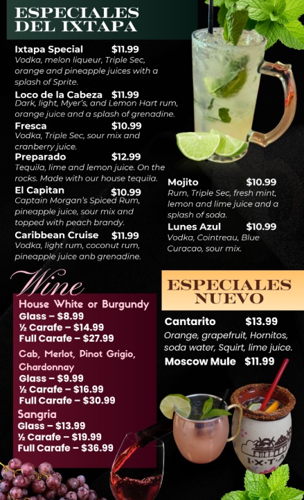 Menu Ixtapa Redmond Ridge-4