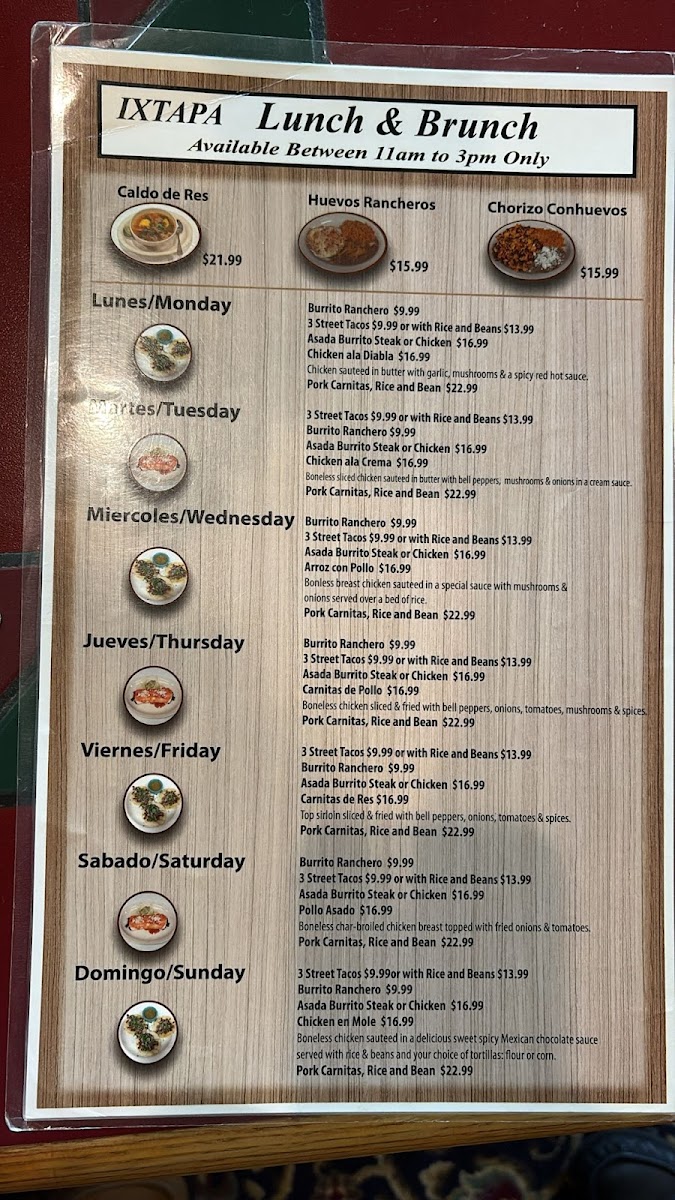 Menu Ixtapa Redmond Ridge-6